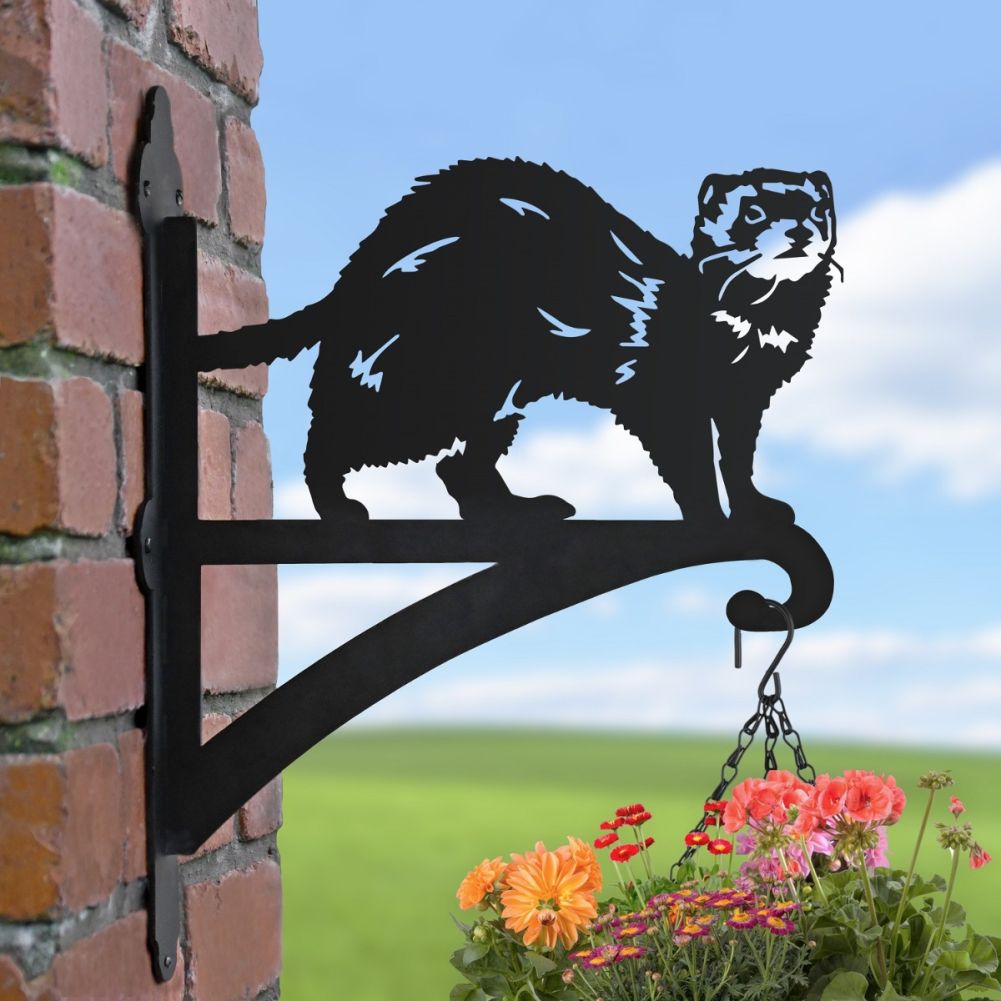 Black Steel Hanging Basket Bracket of Ferret 