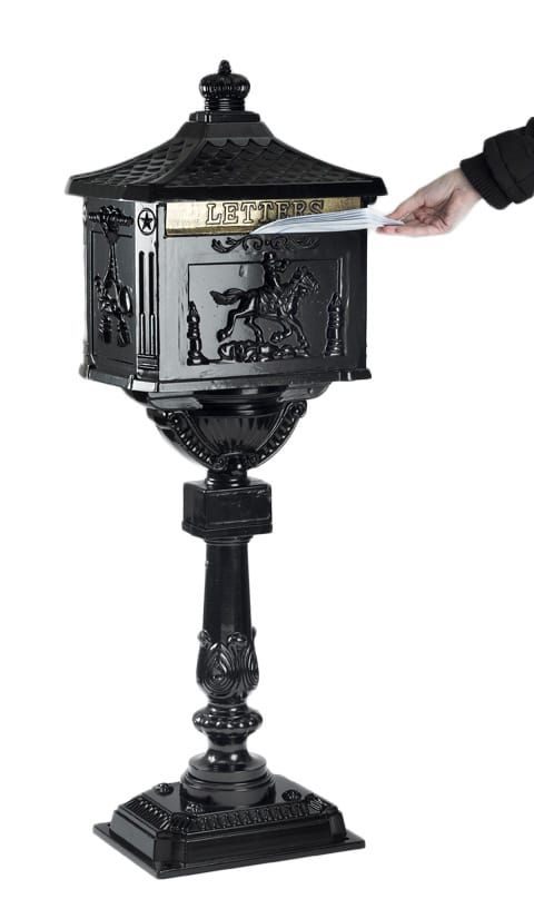 The Westminster Post Box In Midnight Black 