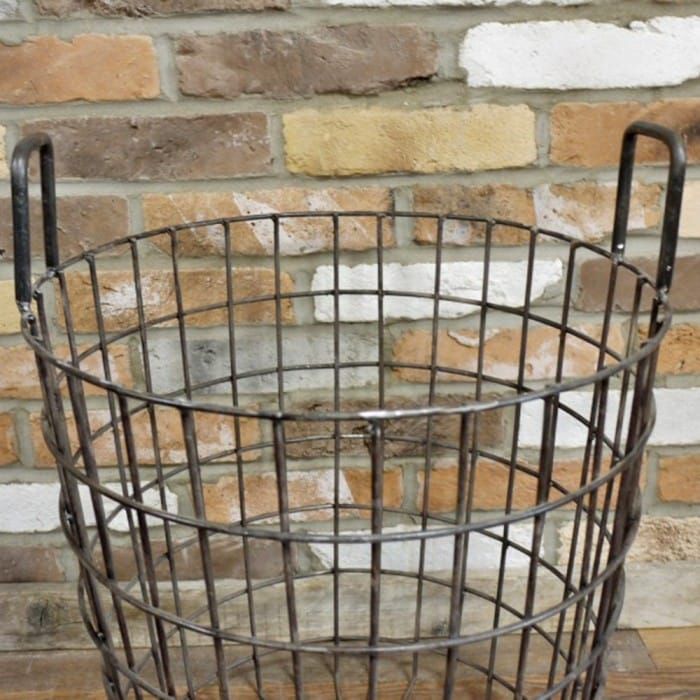 Metal Basket Side Table
