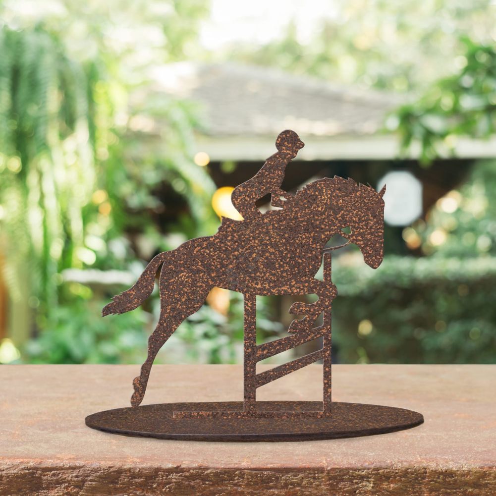Show Jumping Horse Rustic Silhouette