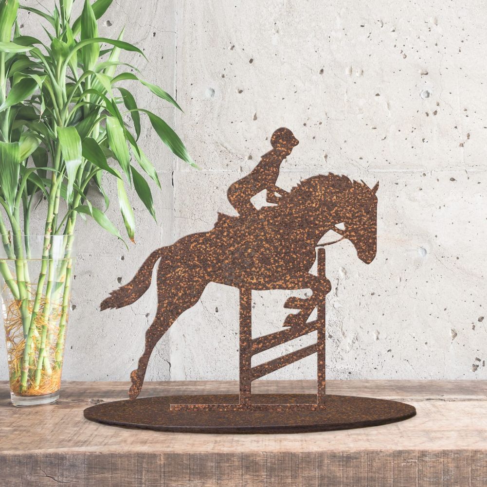 Show Jumping Horse Rustic Silhouette