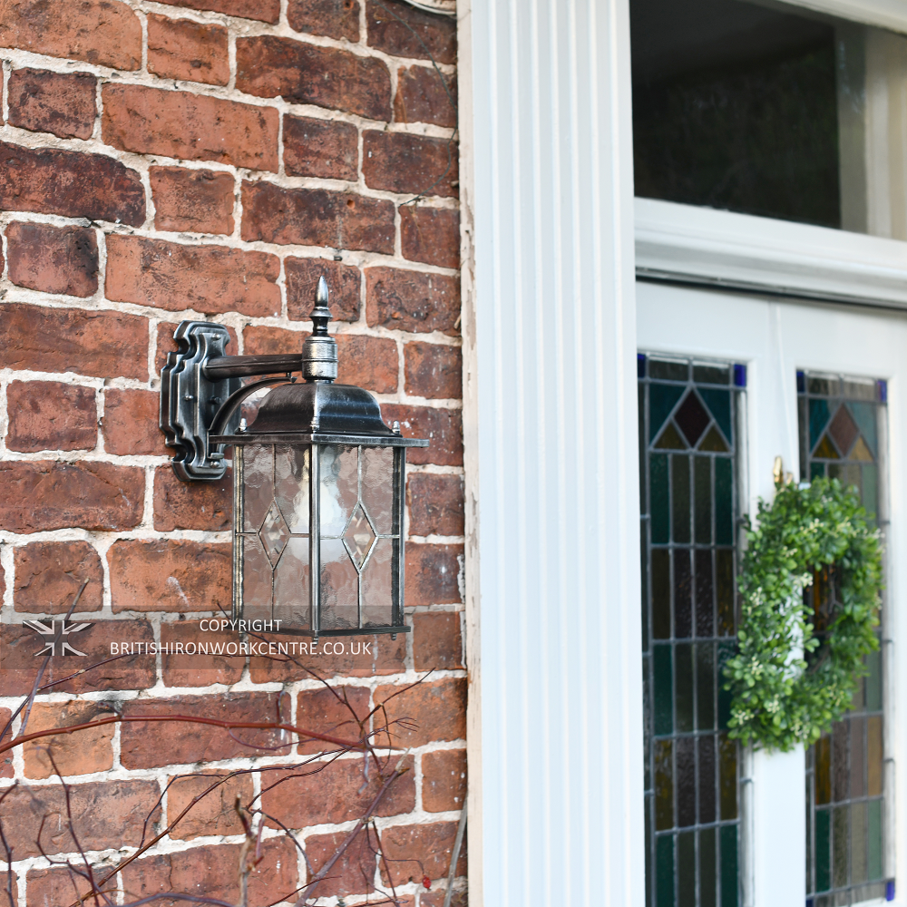Charleston Court Top Fix Wall Light by Door
