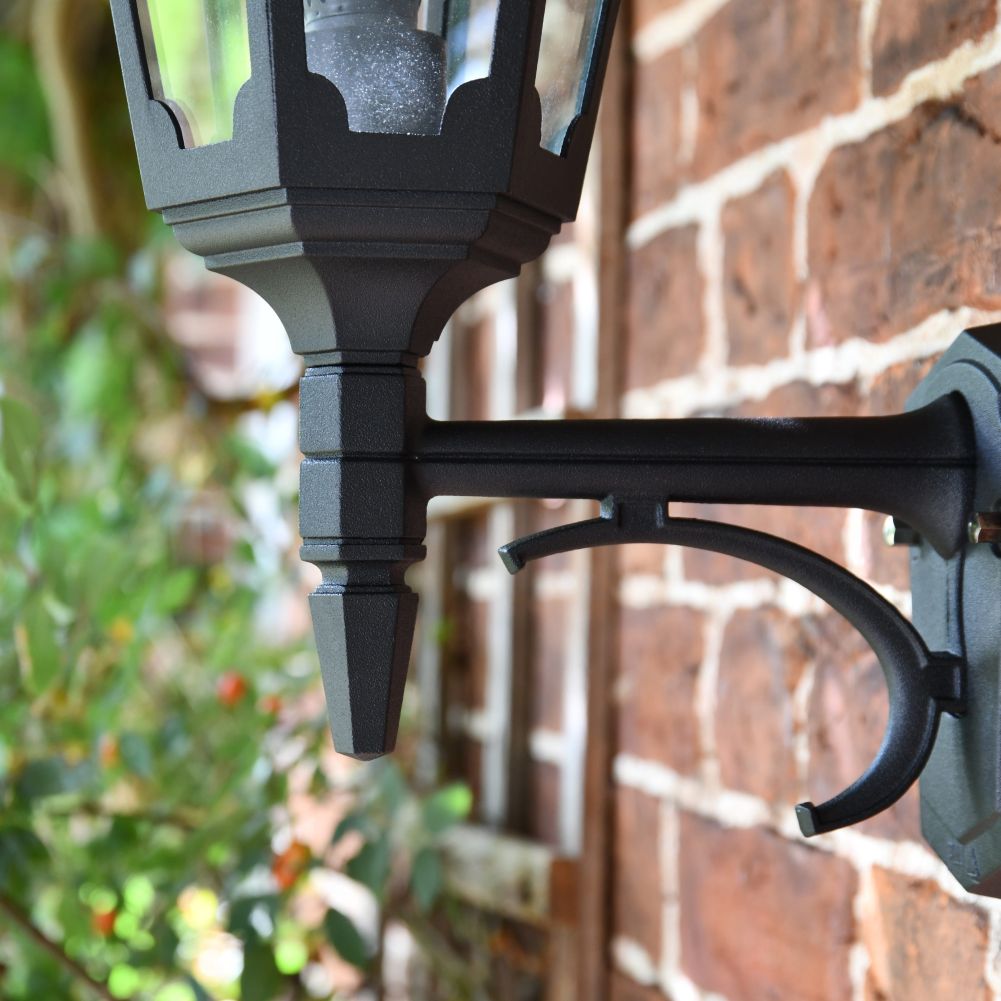 Large Black Bottom Fix Wall Lantern Lower Bracket