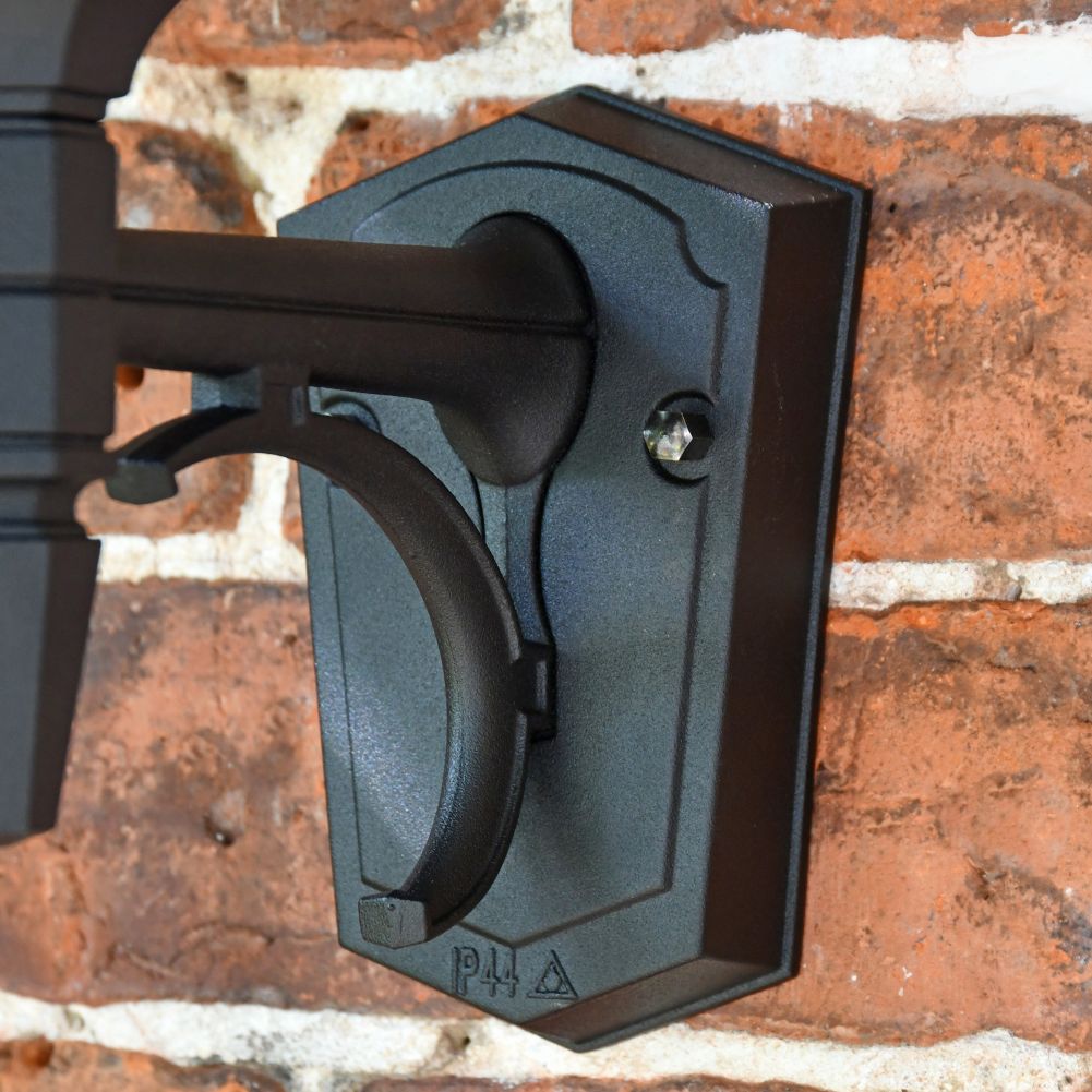 Large Black Bottom Fix Wall Lantern Backplate