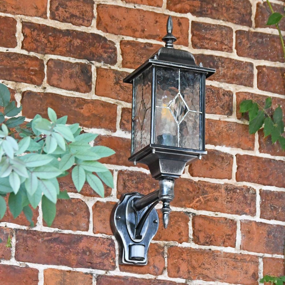 Charleston Court Bottom Fix Wall Light with PIR Sensor 