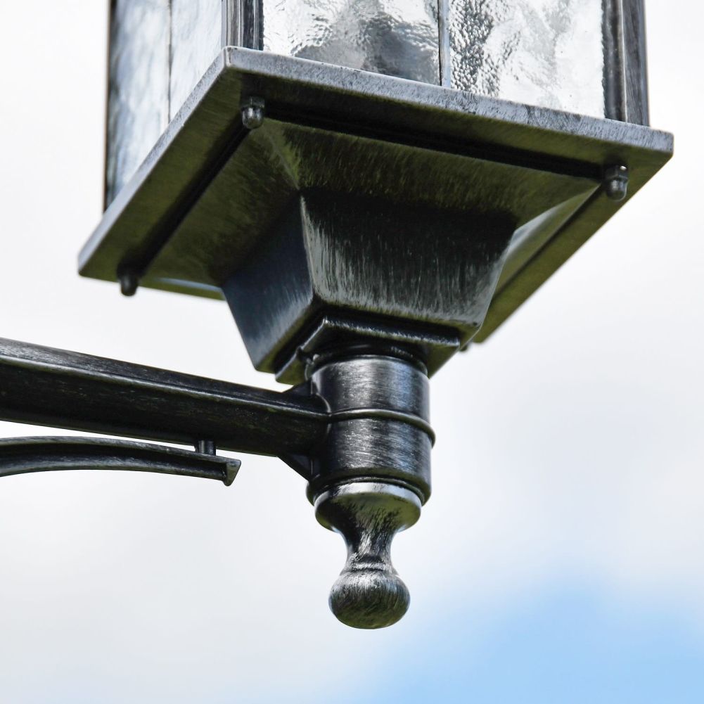 Antique Silver Double Head Lamp Post