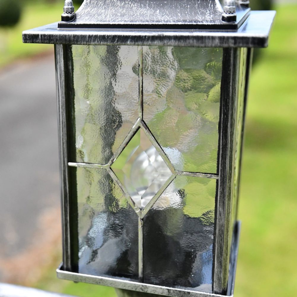 Antique Silver Double Head Lamp Post