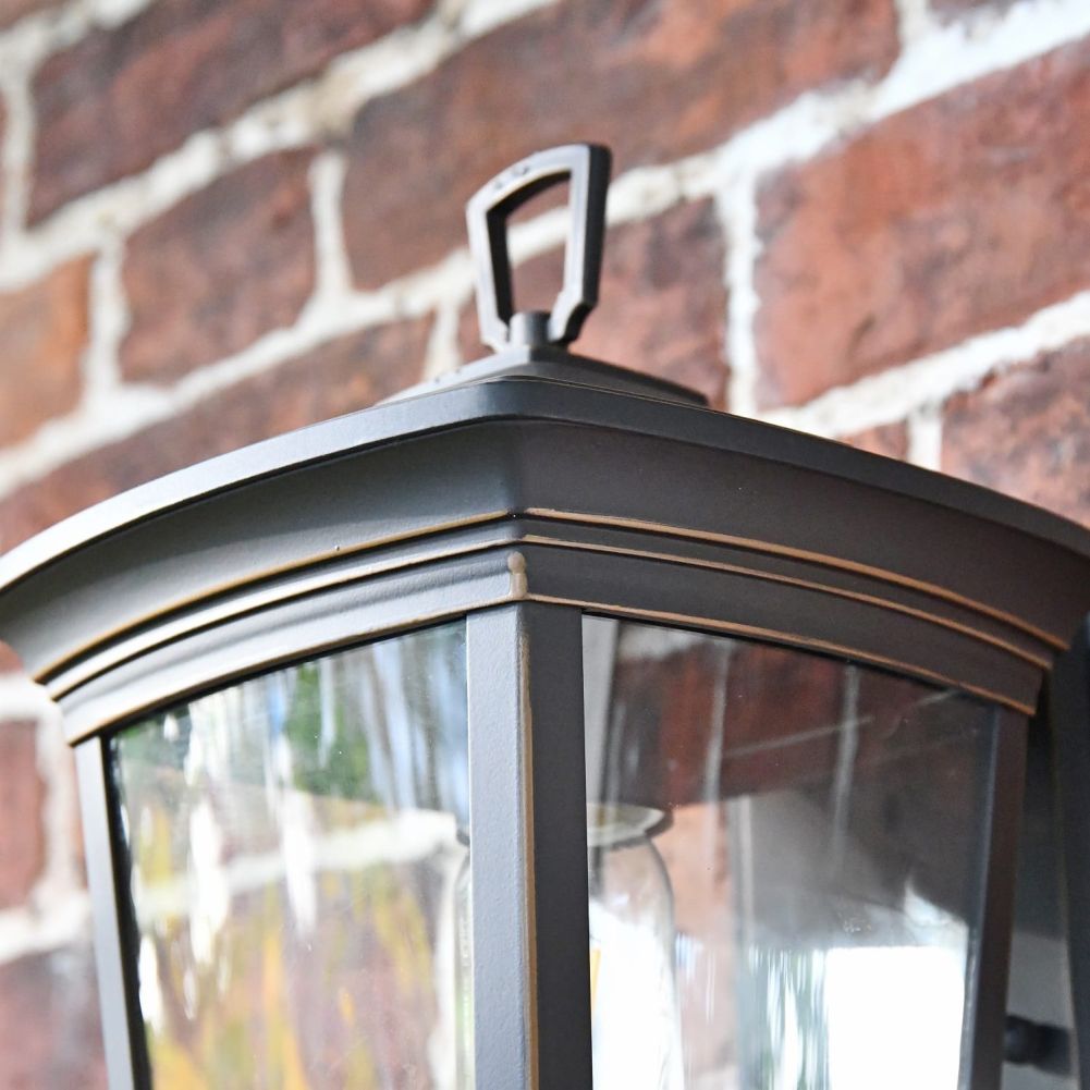 Close up of light top and finial 