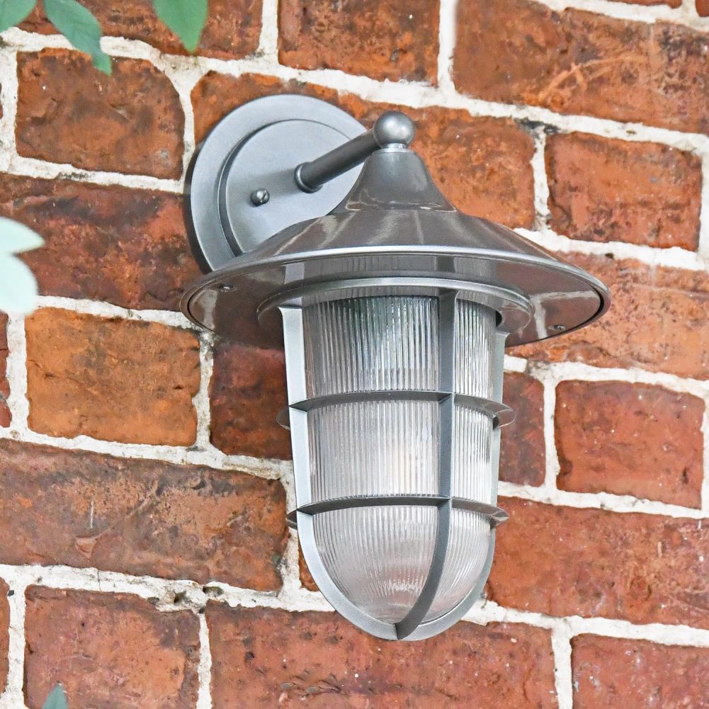 Large 'Long Beach' Nautical Lantern mounted to wall
