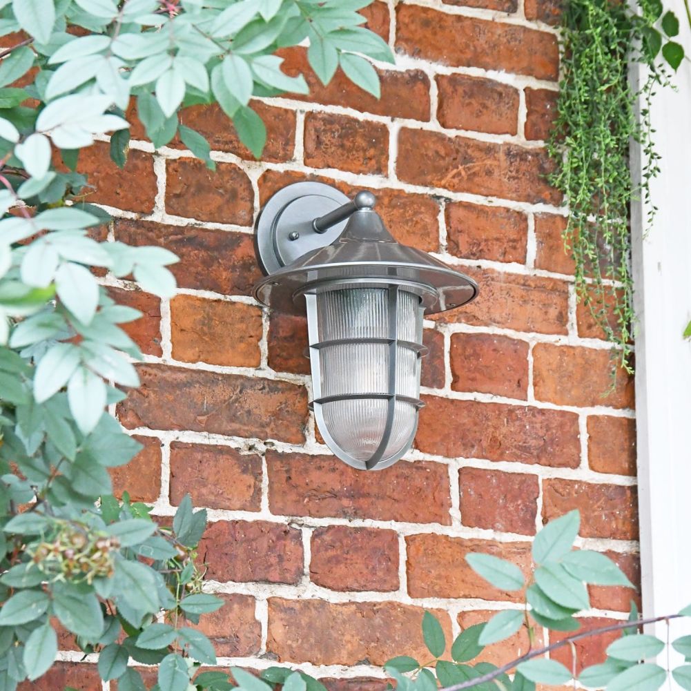 Large 'Long Beach' Wall Lantern fixed to wall