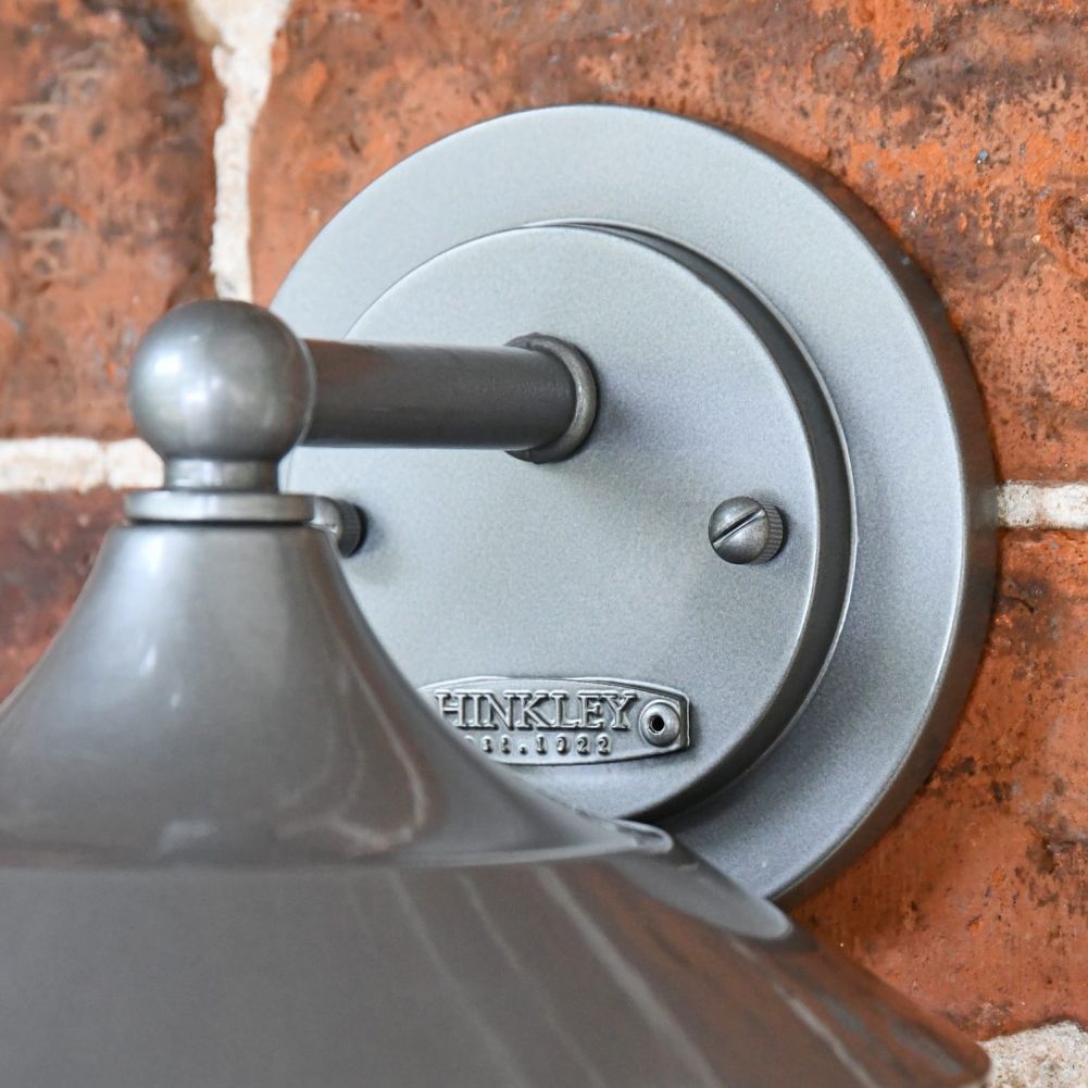 Close up of circle wall bracket and fixing