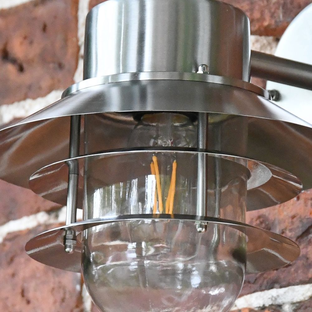 Close up of tiered curved light top