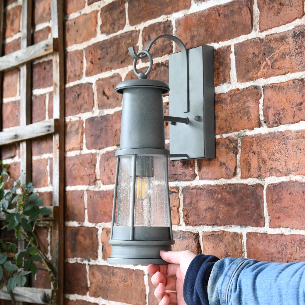 Traditional Coastal Style Wall Lantern to Scale