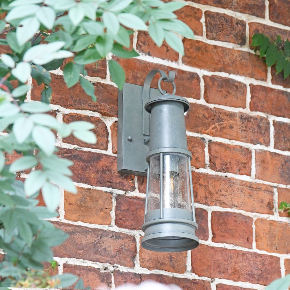 Traditional Coastal Style Wall Lantern on Brick Wall