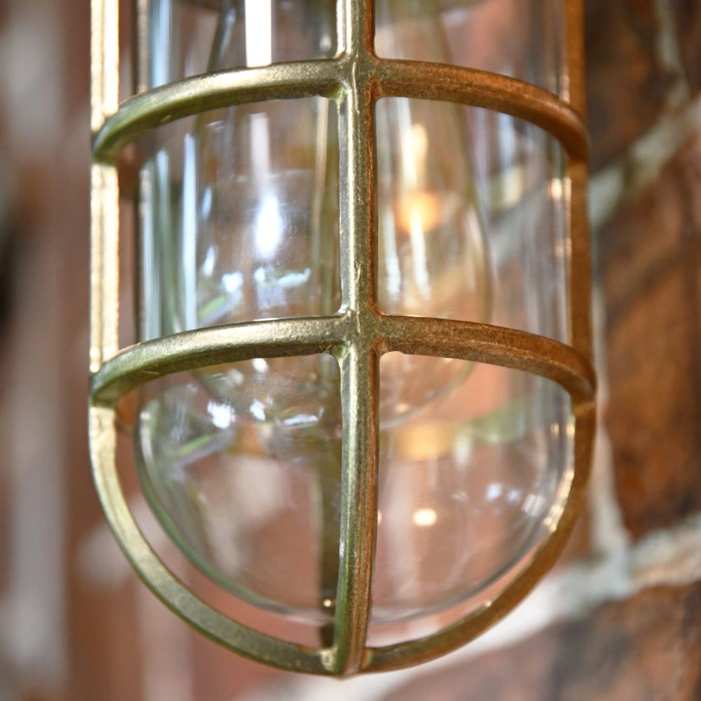 Nautical Brass Wall Light Close Detail