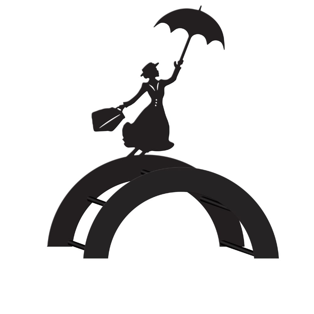 Mary Poppins Hose Holder Side View On a White Background