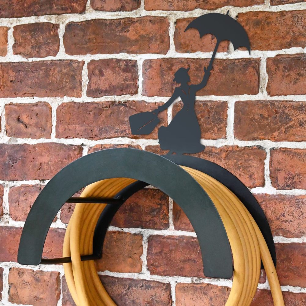 Mary Poppins Hose Holder On a Brick Wall