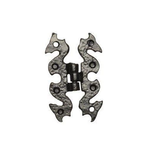 The Forge Large Ornate Hinge - Front View