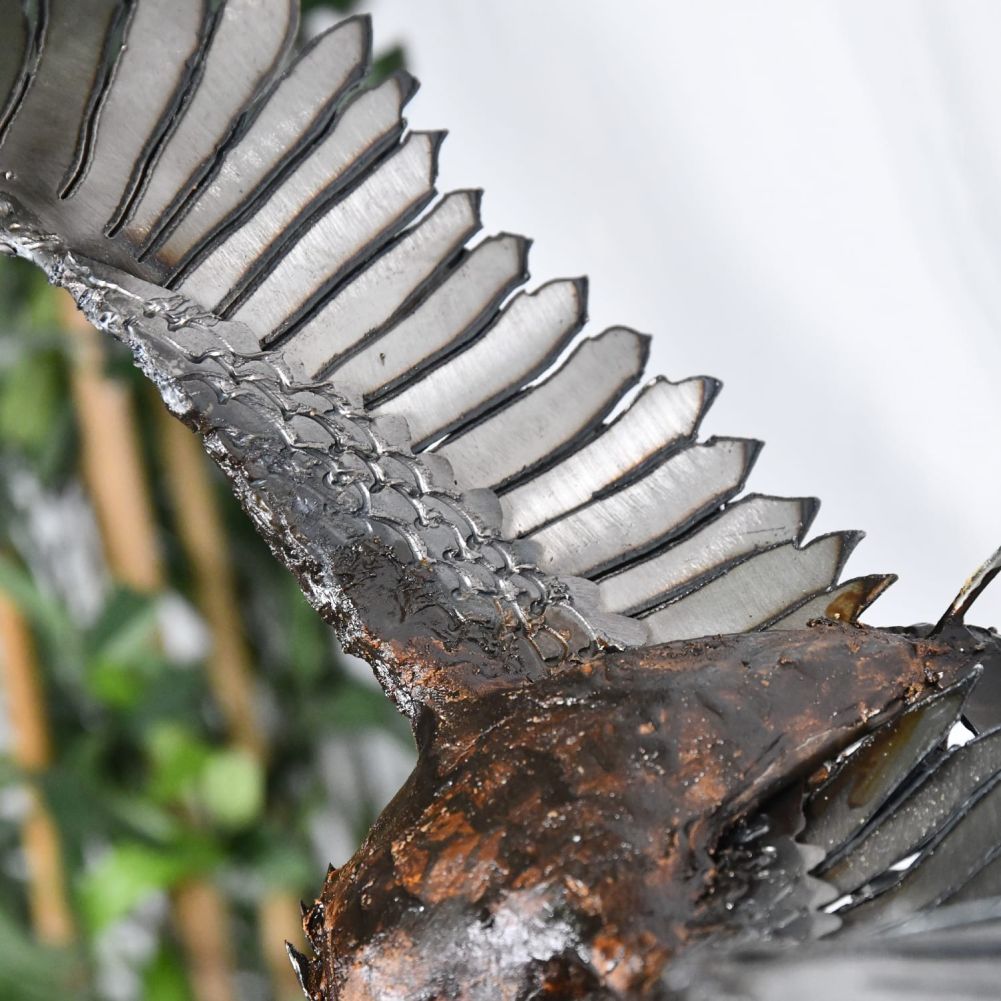 Artist Piece - Wall Mounted Owl Sculpture further wing detail