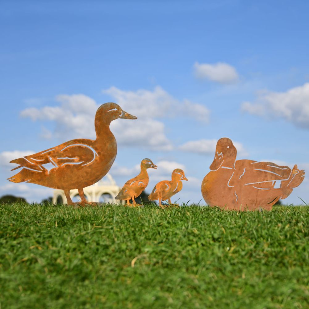 Family of Duck Rustic Iron Silhouettes