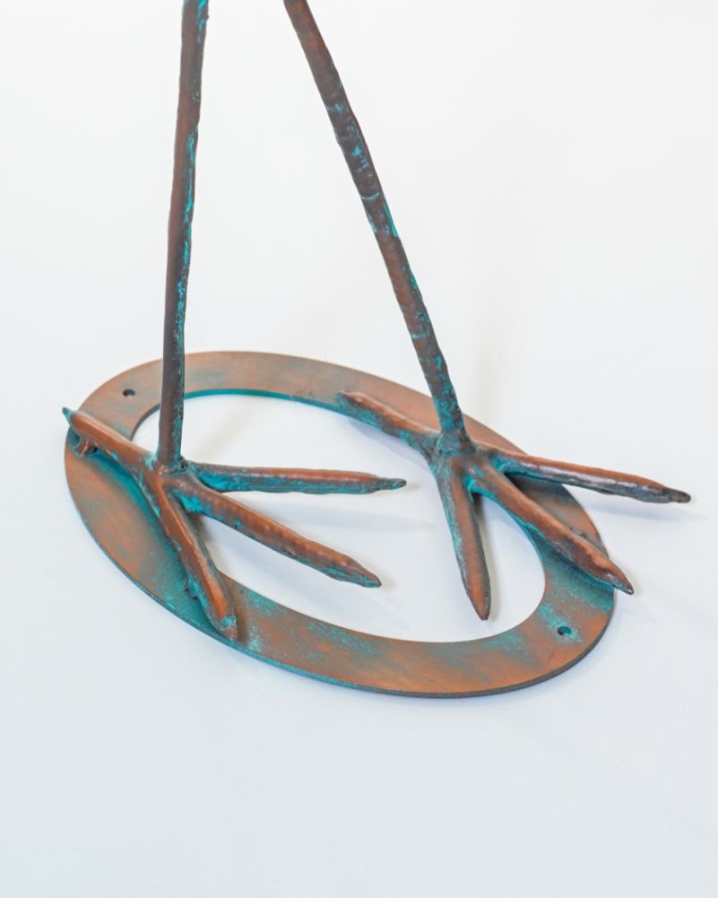 verdigris copper iron sculptures