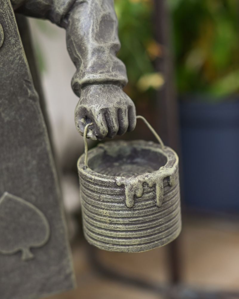 Bucket From The Verdigris 'Loyal Card Guard' Garden Sculpture
