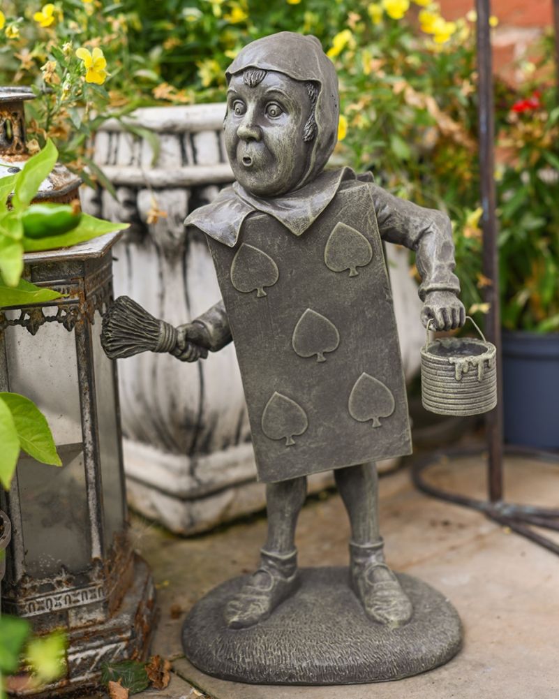 Verdigris 'Loyal Card Guard' Garden Sculpture