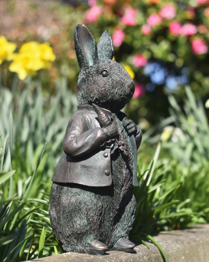 Rabbit Resin Garden Sculpture In The Garden