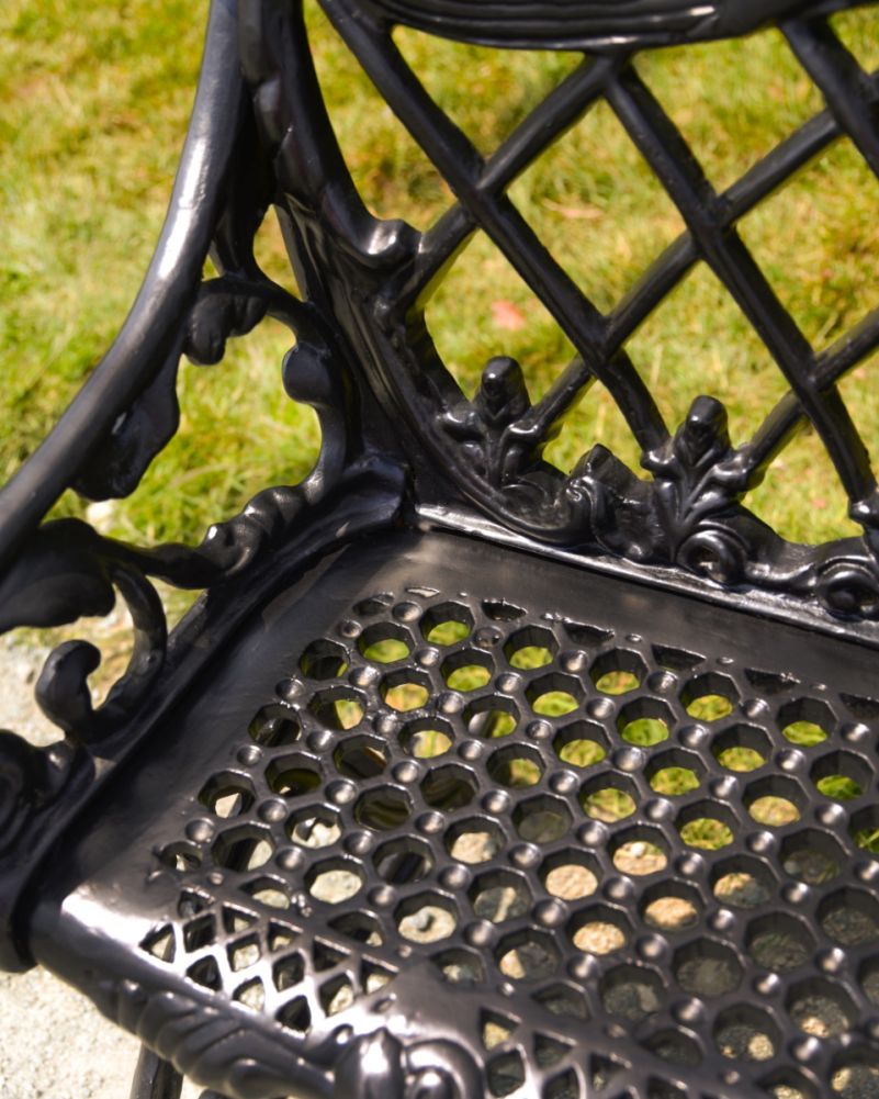 Close Up Of The Cast Iron Victorian Bench