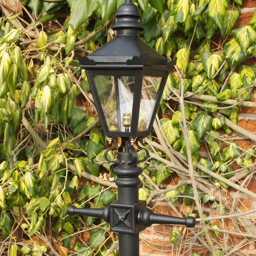 Close-up of the Lantern on the Miniature Victorian Lamp Post