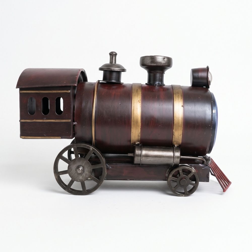 Vintage Metal Steam Train Mantel Clock
