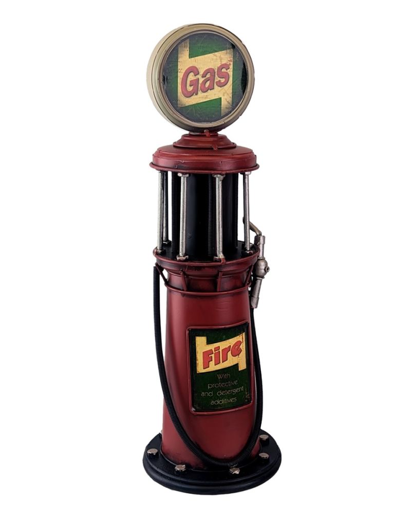 Vintage Red Petrol Pump Model Money Box - 40cm