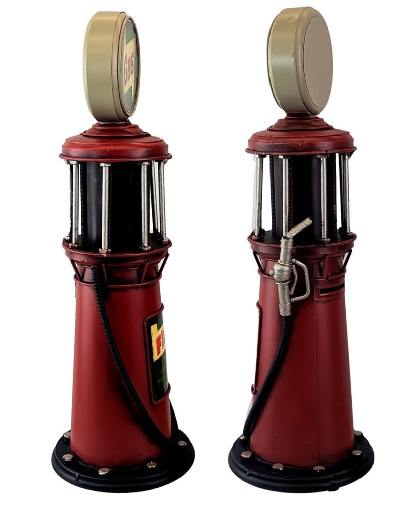 Side Of The Vintage Red Petrol Pump Model Money Box - 40cm
