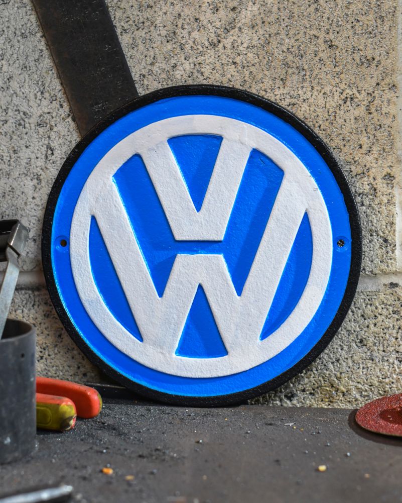 Vintage Volkswagen Cast Iron Automobilia Sign
