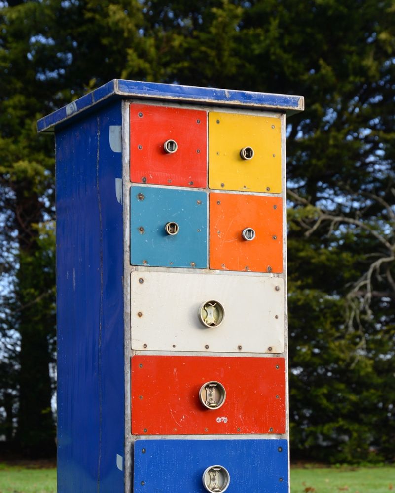 'Vistosa' Recycled Oil Drum Drawers Close Up