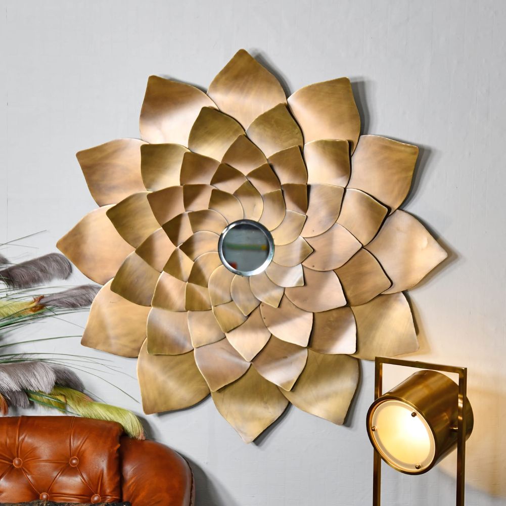 Golden Flower Mirror In Situ