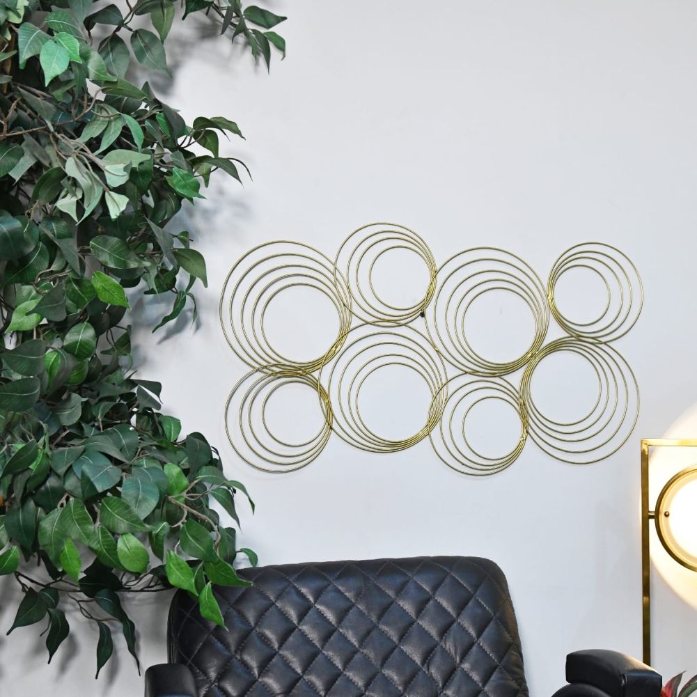 Gold Spiral Wall Art Left Side View
