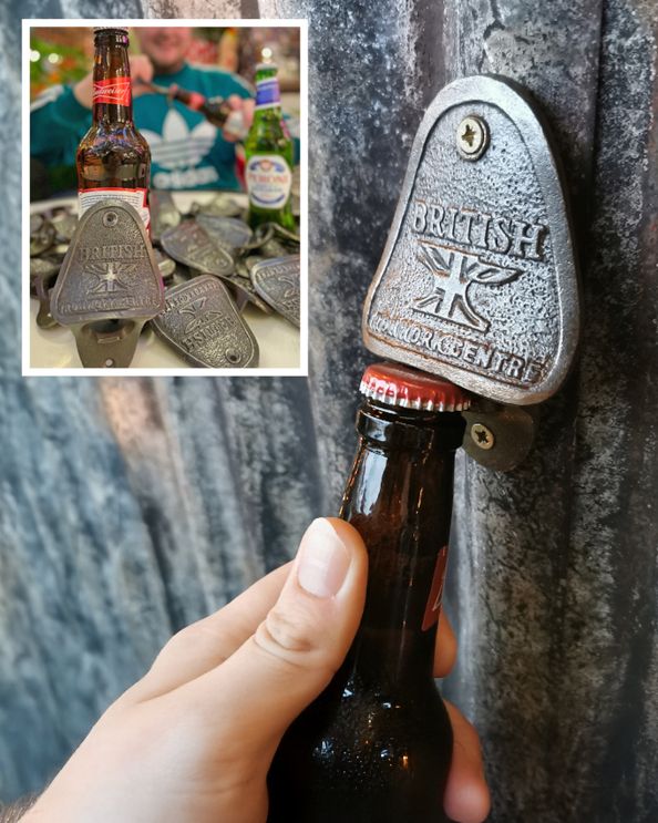 Wall Mounted Cast-Iron Bottle Opener