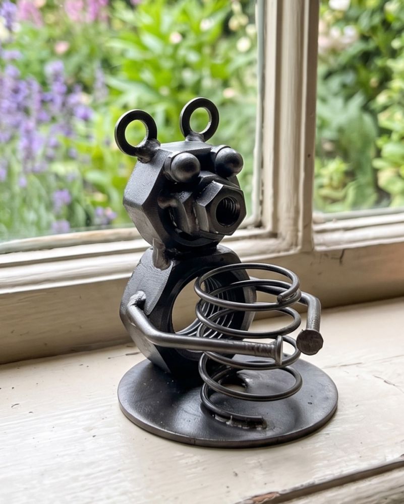 Washer Woodchuck The Mouse Scrap Metal Art Sculpture Digital Illustration