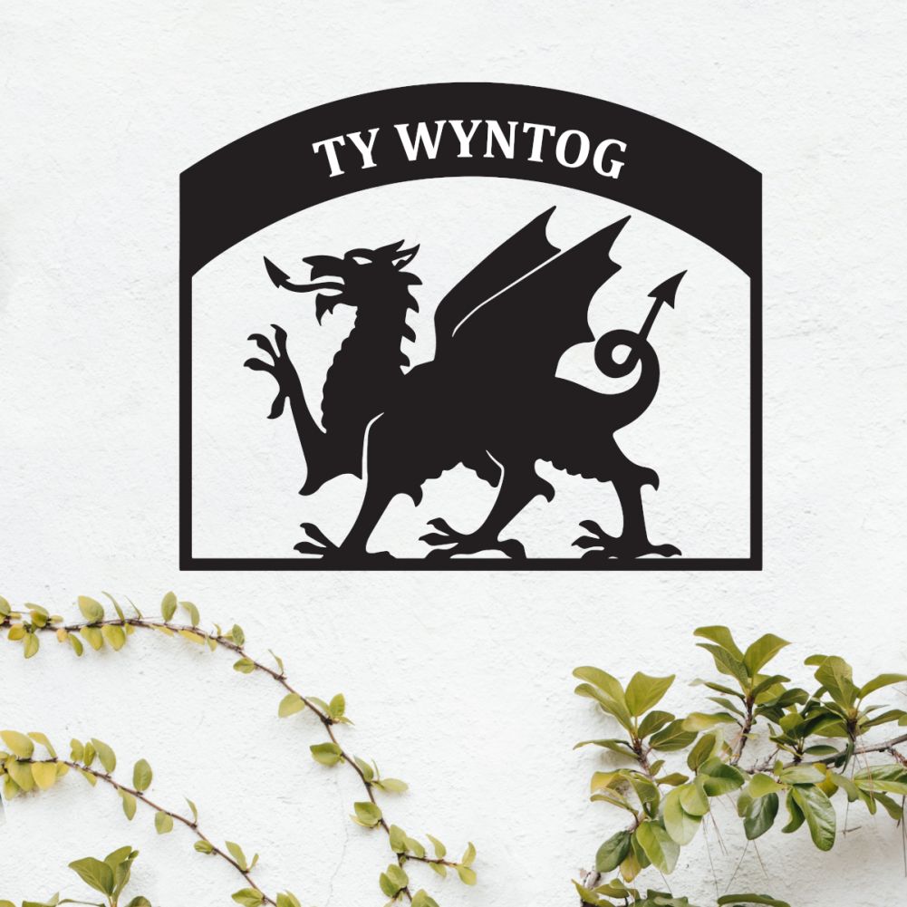 Welsh Dragon House Name Sign 