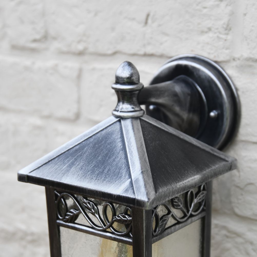Winfell Silver Wall Lantern From The Top