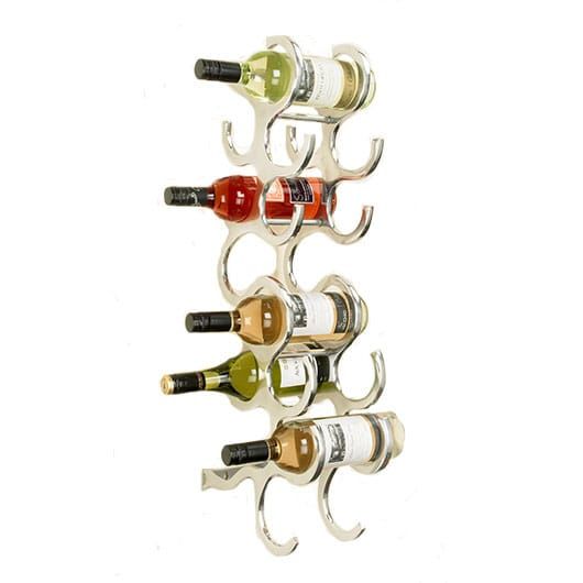 The Spiral Wine Wall Mounted Wine Holder In Aluminium
