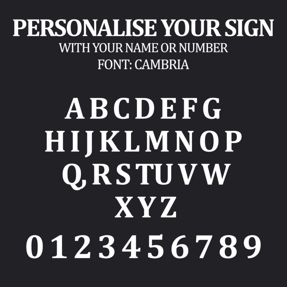 Wren Iron Bracket House Name Sign Font