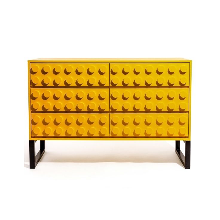 Yellow Brick Collection Chest of Drawers - 6 Drawer Unit