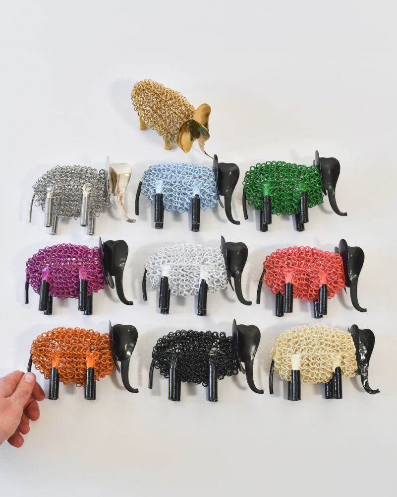 'Zuri' The Colourful Elephant Scrap Metal Art Sculpture All Colours