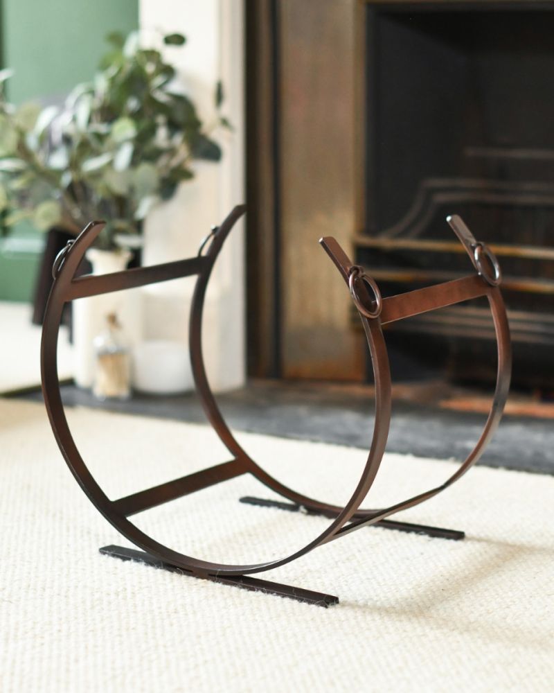 Beaufort Curved Log Rack in Rustic