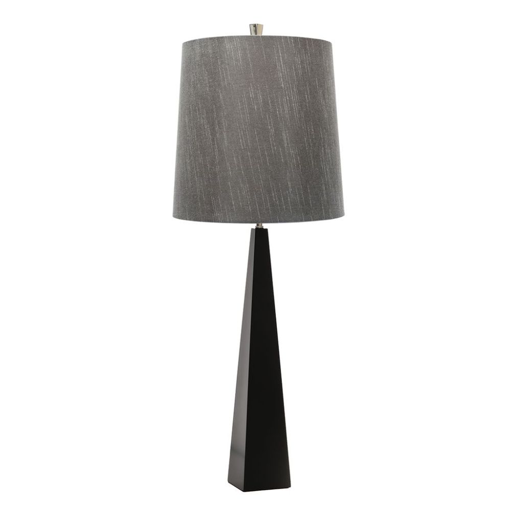 Black Steel 'Affilato' Triangular Table Lamp