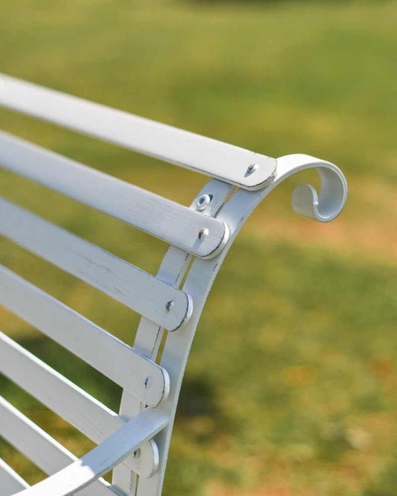 Stainless steel garden shop bench