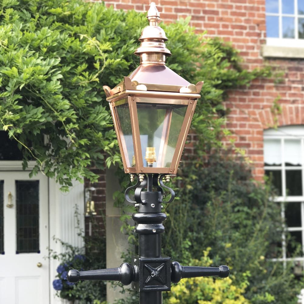 Copper lamp post tops sales