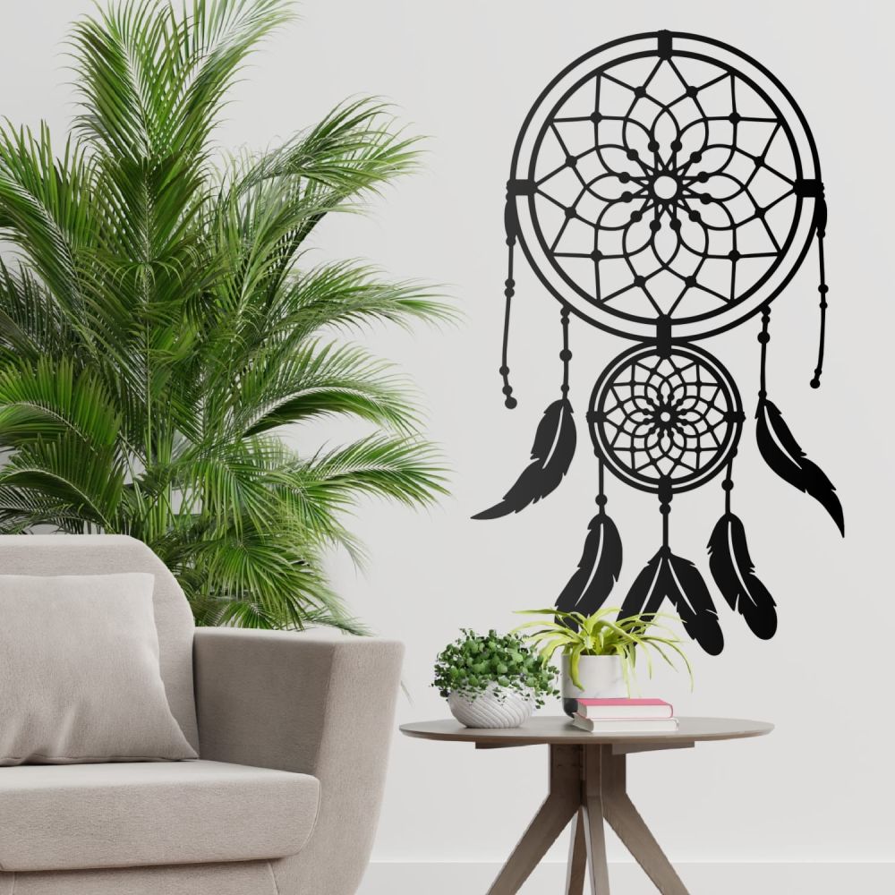 Large Black Dream Catcher Wall Art